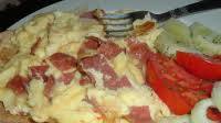 Scrambled Eggs and Fried Beef Salami Scrambled Eggs and Fried Beef Salami