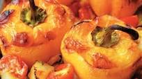 Stuffed Baked Peppers Pugliese-Style (Peperoni Ripieni Alla Pugliese) Stuffed Baked Peppers Pugliese-Style (Peperoni Ripieni Alla Pugliese)