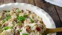 Mashed Potato Casserole with Pulled Chicken and Crispy Bacon Mashed Potato Casserole with Pulled Chicken and Crispy Bacon