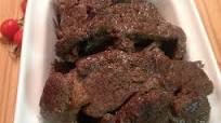 Steaks of bear meat Steaks of bear meat