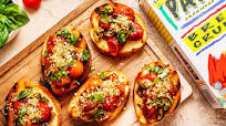 Blistered Tomato and Olive Bruschetta Blistered Tomato and Olive Bruschetta