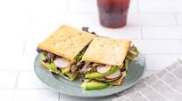 Vegan Flatbread Sandwich Vegan Flatbread Sandwich