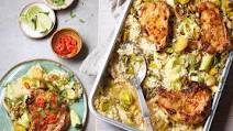 Spicy pork chop traybake Spicy pork chop traybake