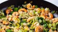 Healthy Garlic Shrimp with Leeks Healthy Garlic Shrimp with Leeks