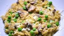 Mushroom and Pea Orzotto Mushroom and Pea Orzotto