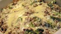 Hamburger, Sausage, Broccoli Alfredo - Low Carb Hamburger, Sausage, Broccoli Alfredo - Low Carb