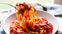 Filipino Spaghetti - a new recipe that's a delicious mix of sweet and tart flavors Filipino Spaghetti - a new recipe that's a delicious mix of sweet and tart flavors