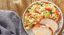 Sweet Chili-Glazed Pork with Vegetable Fried Rice Sweet Chili-Glazed Pork with Vegetable Fried Rice