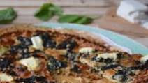 Goat cheese and spinach cauliflower crust pizza Goat cheese and spinach cauliflower crust pizza