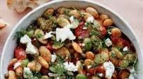 Warm Butter Bean Salad with Green Olives + Tomatoes Warm Butter Bean Salad with Green Olives + Tomatoes