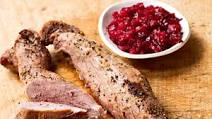 Cider-Roasted Pork Tenderloin with Roasted Plum Chutney recipe Cider-Roasted Pork Tenderloin with Roasted Plum Chutney recipe