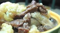 Beef with mushroom and cauliflower stir-fry Beef with mushroom and cauliflower stir-fry