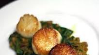 Seared Scallops With Indian Spinach Recipe Seared Scallops With Indian Spinach Recipe