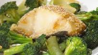 Baked Sablefish on Asian-style Greens Baked Sablefish on Asian-style Greens