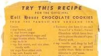 ABSOLUTELY ORIGINAL TOLL HOUSE CHOCOLATE COOKIES ABSOLUTELY ORIGINAL TOLL HOUSE CHOCOLATE COOKIES