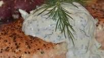 Salmon with a Lemon, Caper, and Dill Yogurt Sauce Salmon with a Lemon, Caper, and Dill Yogurt Sauce