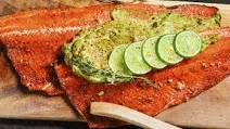 Red Curry Salmon with Avocado Creme Red Curry Salmon with Avocado Creme