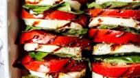 Tomato Mozzarella Salad with Balsamic Reduction Tomato Mozzarella Salad with Balsamic Reduction