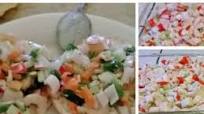 Tostadas de Surimi con Camarón Tostadas de Surimi con Camarón
