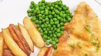 Pan-fried fish fillets with a light batter Pan-fried fish fillets with a light batter