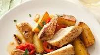 Sweet and Spicy Chicken with Potatoes and Cherry Peppers Sweet and Spicy Chicken with Potatoes and Cherry Peppers