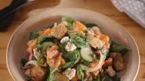 Spinach Salad with Smoked Salmon, Everything Bagel Croutons and Lemon-Caper Vinaigrette Spinach Salad with Smoked Salmon, Everything Bagel Croutons and Lemon-Caper Vinaigrette