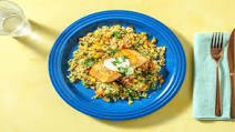 Middle Eastern-Spiced Salmon Bulgur Bowls with Lemon-Garlic Dressing Middle Eastern-Spiced Salmon Bulgur Bowls with Lemon-Garlic Dressing
