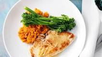 Turkey steaks with ginger sauce & sweet potato mash Turkey steaks with ginger sauce & sweet potato mash