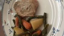 Crock Pot Roast Pork Chops, Potatoes, Carrots, & Green Beans Crock Pot Roast Pork Chops, Potatoes, Carrots, & Green Beans
