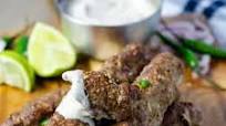 Low Carb Indian Seekh Kebab with Simple Yogurt Raita Low Carb Indian Seekh Kebab with Simple Yogurt Raita