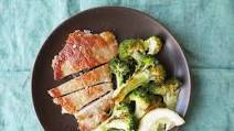 Sautéed Pork Cutlets with Garlicky Roasted Broccoli Sautéed Pork Cutlets with Garlicky Roasted Broccoli