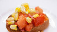 Grilled Corn and Tomato Bruschetta Grilled Corn and Tomato Bruschetta