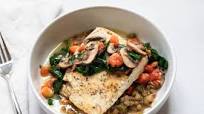 Halibut with Braised Lentils and Lemon Butter Sauce Halibut with Braised Lentils and Lemon Butter Sauce