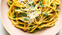 Spring Spaghetti Carbonara Spring Spaghetti Carbonara