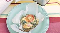 Crustless ham and spinach quiches Crustless ham and spinach quiches