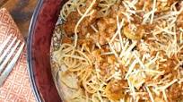 Angel Hair Pasta with Creamy Tomato Artichoke Meat Sauce Angel Hair Pasta with Creamy Tomato Artichoke Meat Sauce