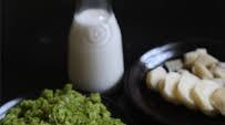 Green Pinipig, Taro, and Coconut Milk Drink Green Pinipig, Taro, and Coconut Milk Drink