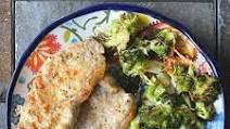 Broiled Parmesan Pork Chops & Broccoli Broiled Parmesan Pork Chops & Broccoli