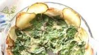 Spinach Quiche with Potato Crust Spinach Quiche with Potato Crust