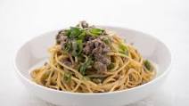 One-Pan Ground Beef and Portobello Cream Pasta Skillet serves 4 at $6.99 per serving One-Pan Ground Beef and Portobello Cream Pasta Skillet serves 4 at $6.99 per serving