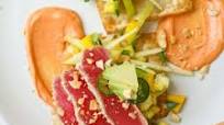 Sesame Encrusted Ahi Tuna Tostadas with Spicy Mango Salsa Sesame Encrusted Ahi Tuna Tostadas with Spicy Mango Salsa
