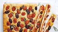 Stuffed focaccia with tomato and olive recipe Stuffed focaccia with tomato and olive recipe