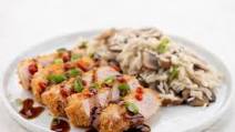 Tonkatsu Pork Chop with miso mushroom rice Tonkatsu Pork Chop with miso mushroom rice
