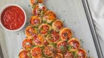 Pull-Apart Christmas Tree Pizza Bites Appetizer Pull-Apart Christmas Tree Pizza Bites Appetizer