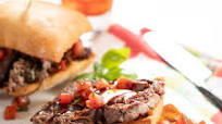 Steak and Bruschetta Sandwich Steak and Bruschetta Sandwich