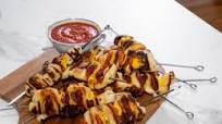Grilled Pizza on a Stick Grilled Pizza on a Stick