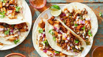 Tofu Sofritas Tacos with Poblano Pepper & Chipotle Cashew Crema Tofu Sofritas Tacos with Poblano Pepper & Chipotle Cashew Crema