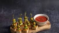 Bloody Mary Dip with Focaccia Skewers Bloody Mary Dip with Focaccia Skewers