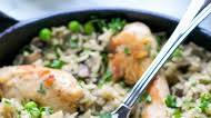 One Pan Chicken And Brown Rice With Vegetables One Pan Chicken And Brown Rice With Vegetables