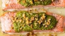 Baked Pesto Salmon Recipe with Basil Walnut Pesto Baked Pesto Salmon Recipe with Basil Walnut Pesto